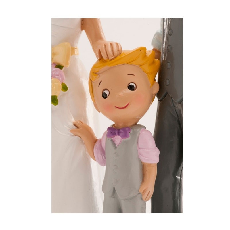 Figuras novios con niño para tarta de boda, figuras tarta ...