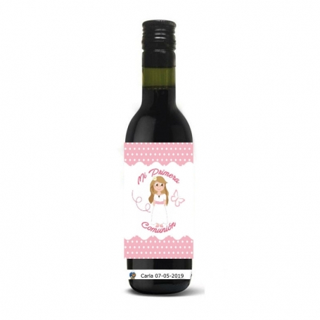 12 mini botellas de licor de vino personalizadas para la Primera Comunión  Regalos de Confirmación