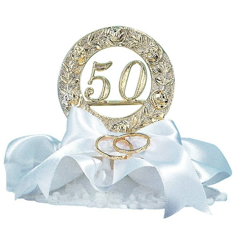 ▷ Figura para tarta de boda Bodas de oro 50 aniversario ❤