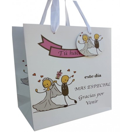Bolsa de tela con diseño personalizado para regalar en tu boda