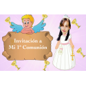 Invitación animada niña comunión