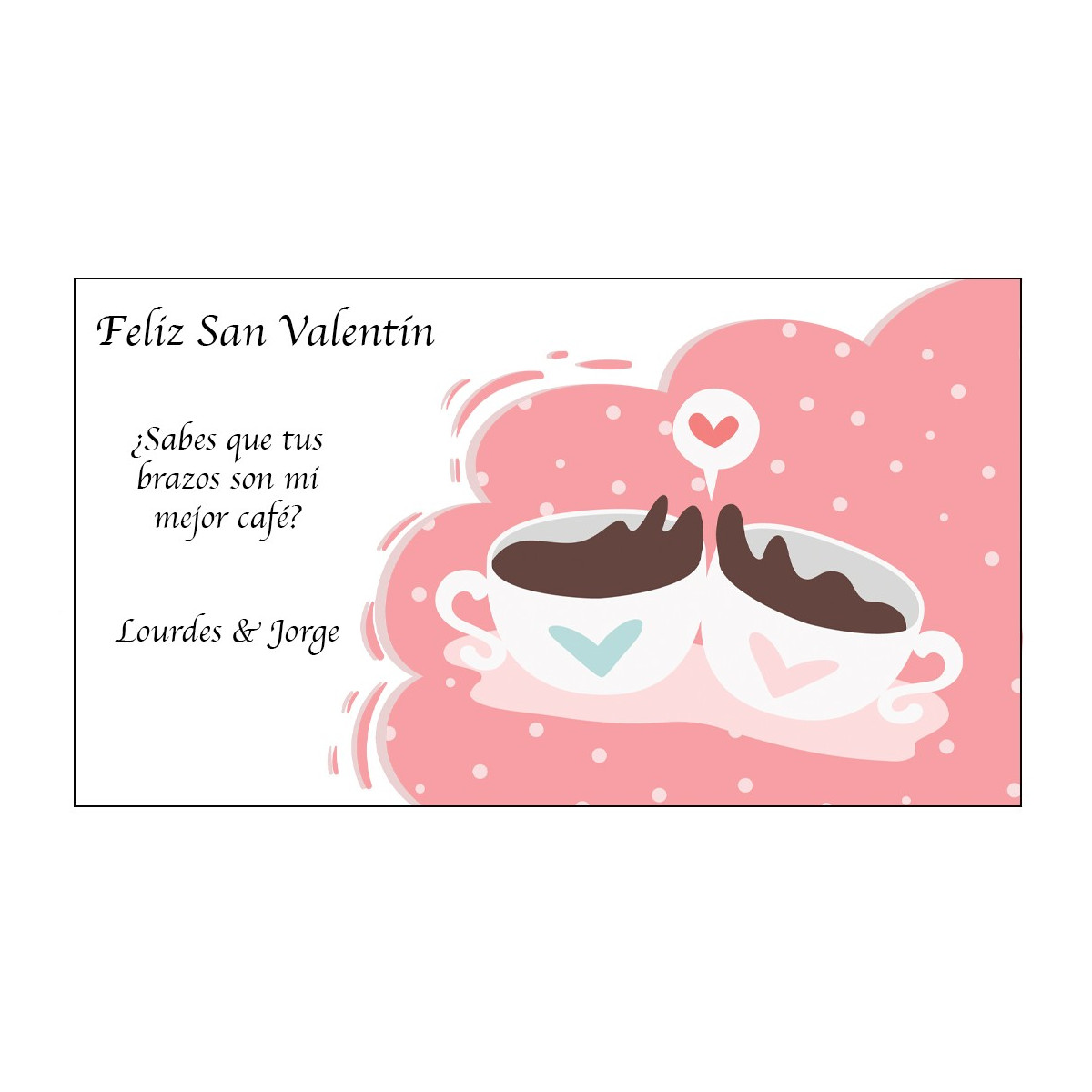 Tarjeta De San Valentín Hombre regalo San Valentin Personalizado