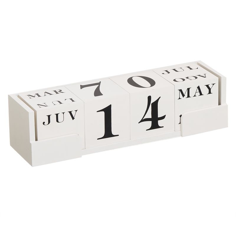 Calendario madera crema