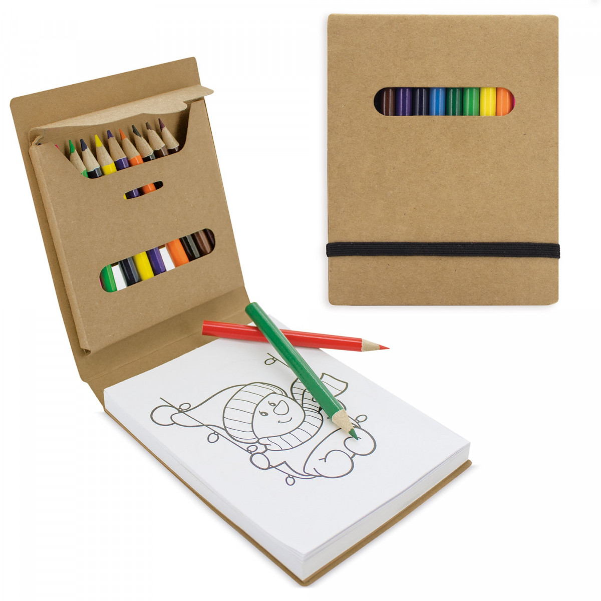 Set para colorear 24 colores y libro mandalas de animales – Bismark