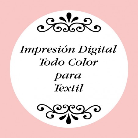 Personalización con impresión digital con texto foto o logo a todo color para textil