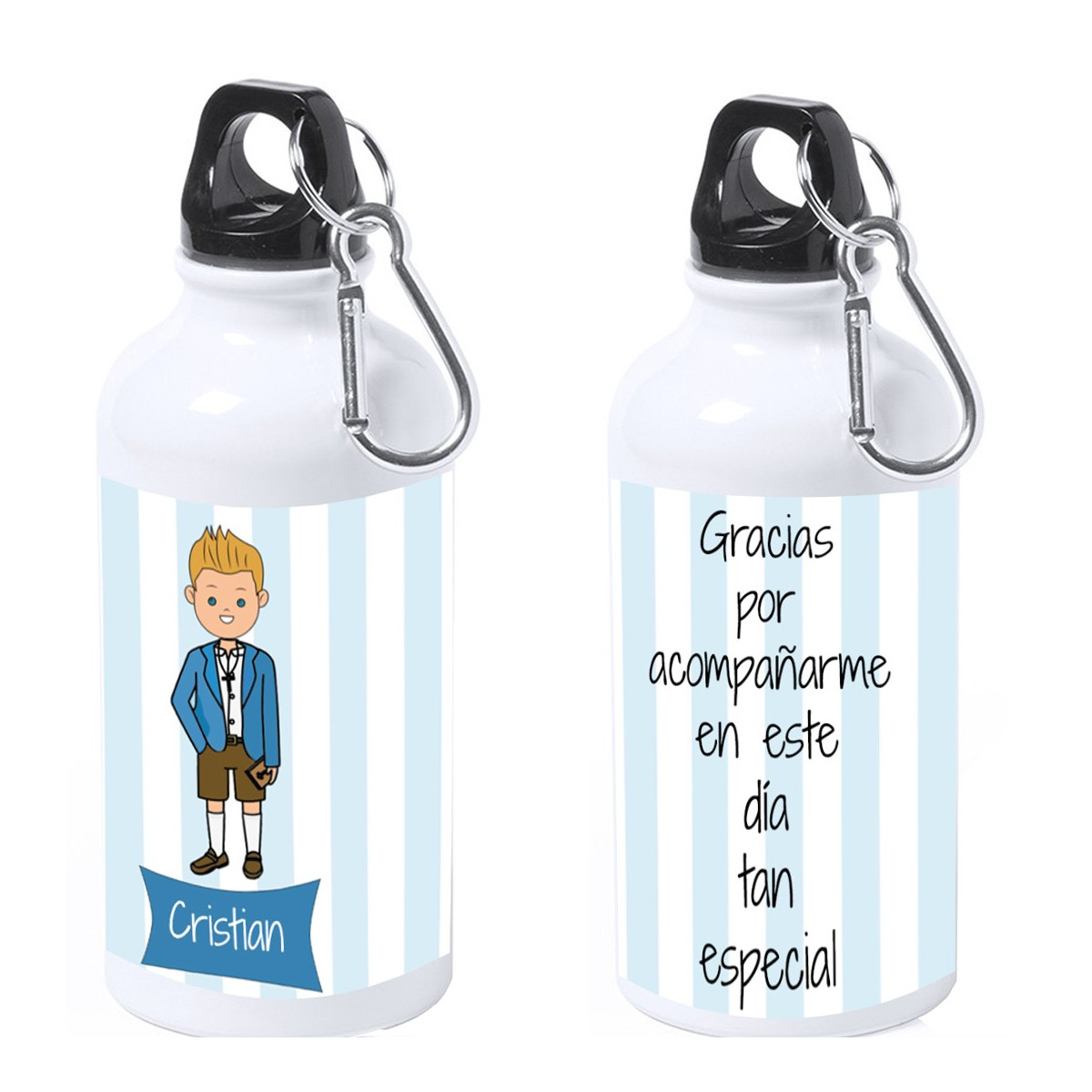 ▷ Botella personalizada Comunión Luna Detalles de comunión ❤️ 