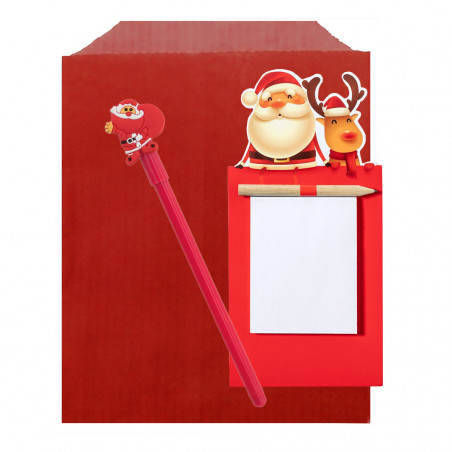 caja cera color motivo navideño presentado sobre rojo adhesivo personalizado navidad