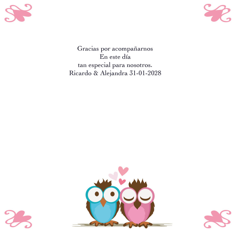 Tarjeta De Agradecimiento Para Bodas