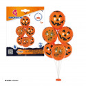 Arbol de globos halloween 6pcs calabazas y arañas