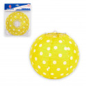 Farolillo redondo 25cm lunares amarillo