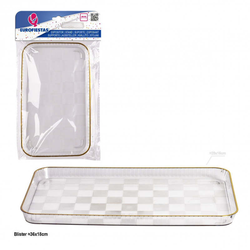 Bandeja plastico rectangular 28x16cm gr