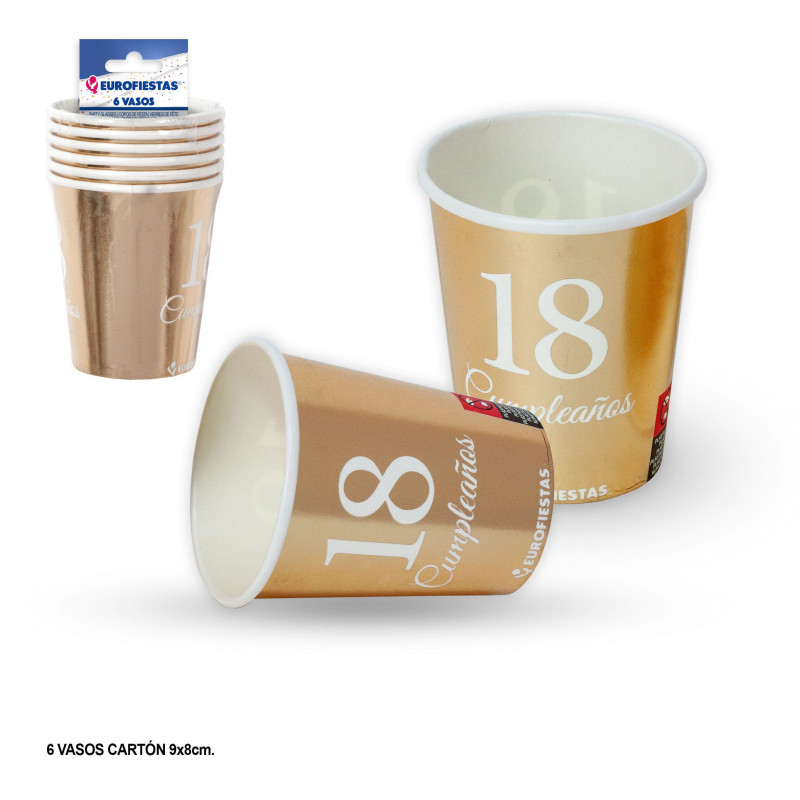 Vaso coleccion oro 18 cumpleaños