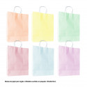 Bolsa regalo colores pastel macaron 33x26x12cm 6ms gr