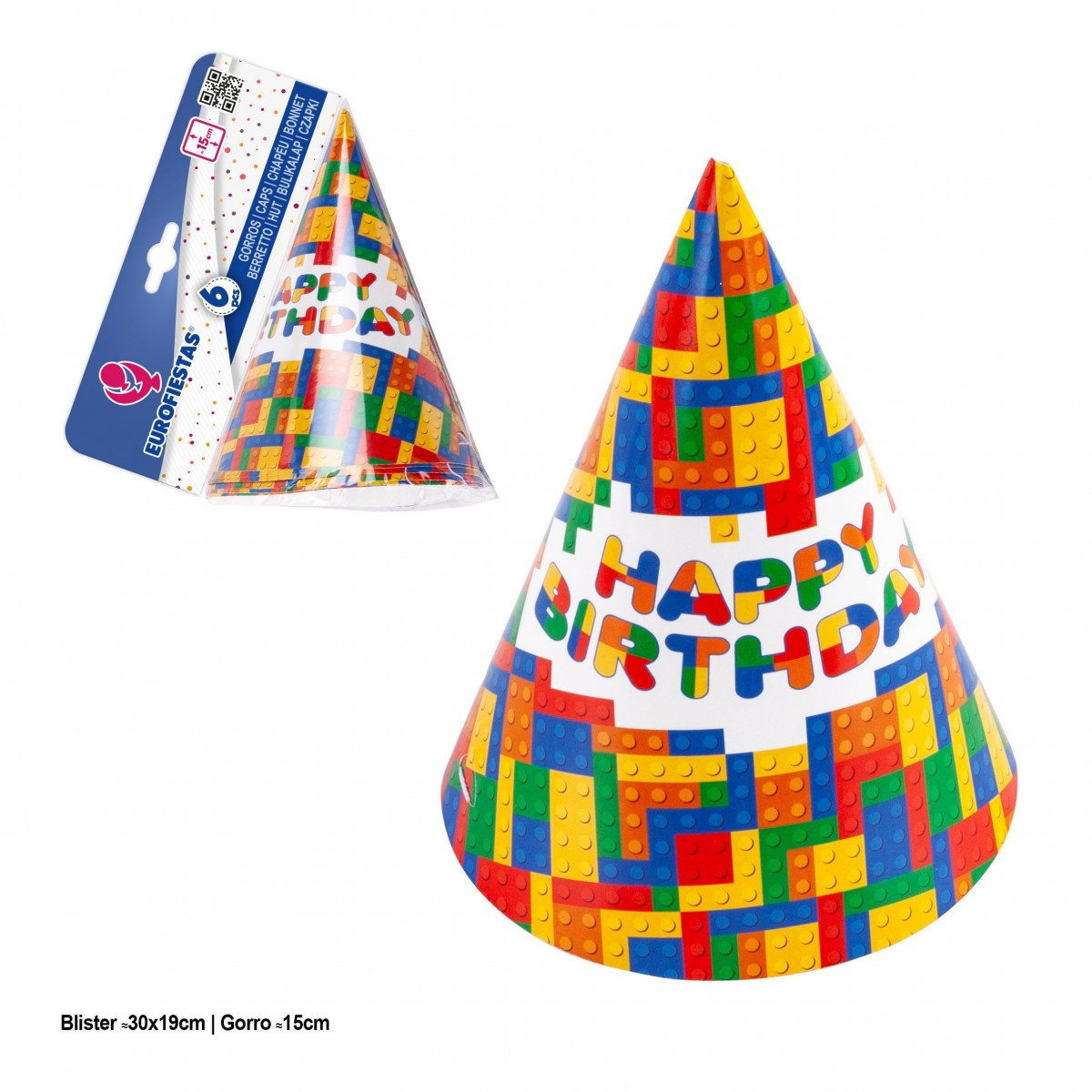 Gorro de fiesta col blocks