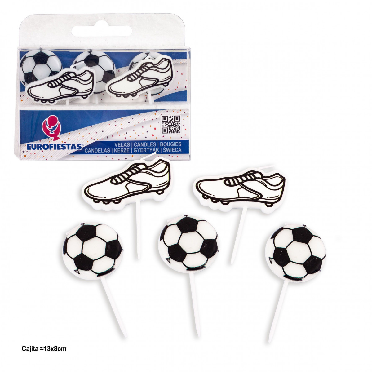 Velas futbol botas y balones 5pcs