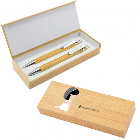 navaja bolígrafo personalizado caja madera regalo empresa navidad