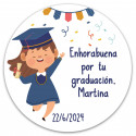 Set para colorear con adhesivo de graduación personalizado niña