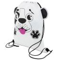 Mochila en forma de perro con lápices