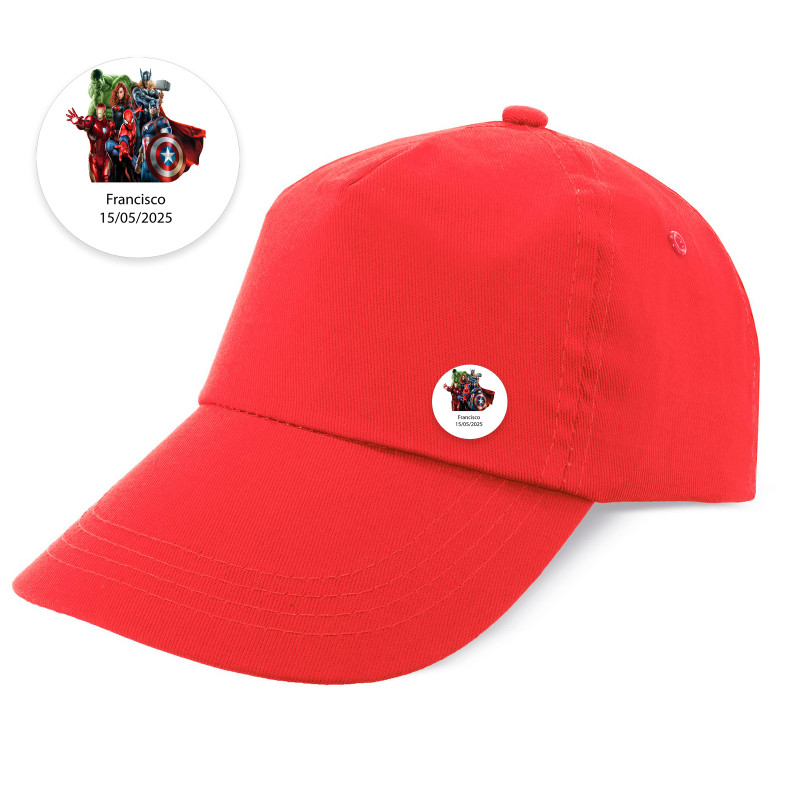 Gorra 100% algodón con chapa personalizada para detalles cumpleaños