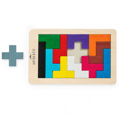 Puzzle tetris para niños en madera con bolsa de regalo