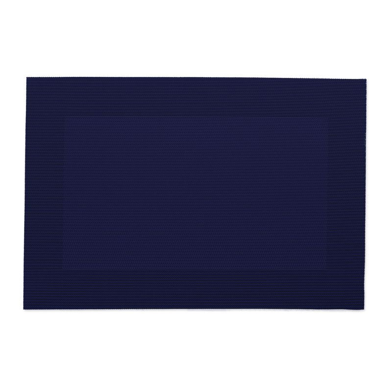 Salvamantel individual rectangular de malla en color azul marino