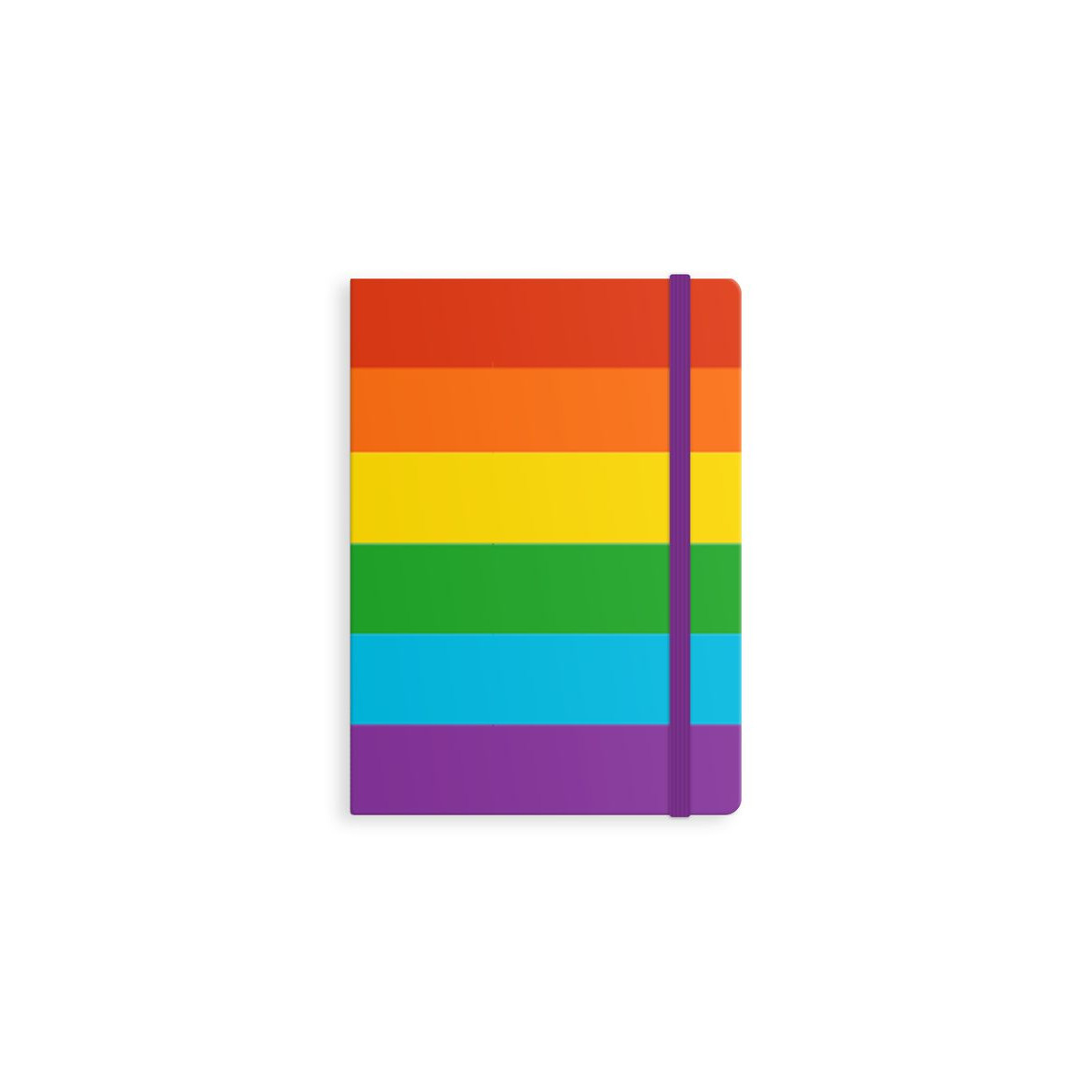 Libreta de arcoiris con gomilla de cierre