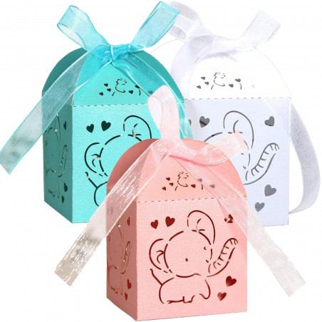 Cajitas de cartón con diseño de elefante