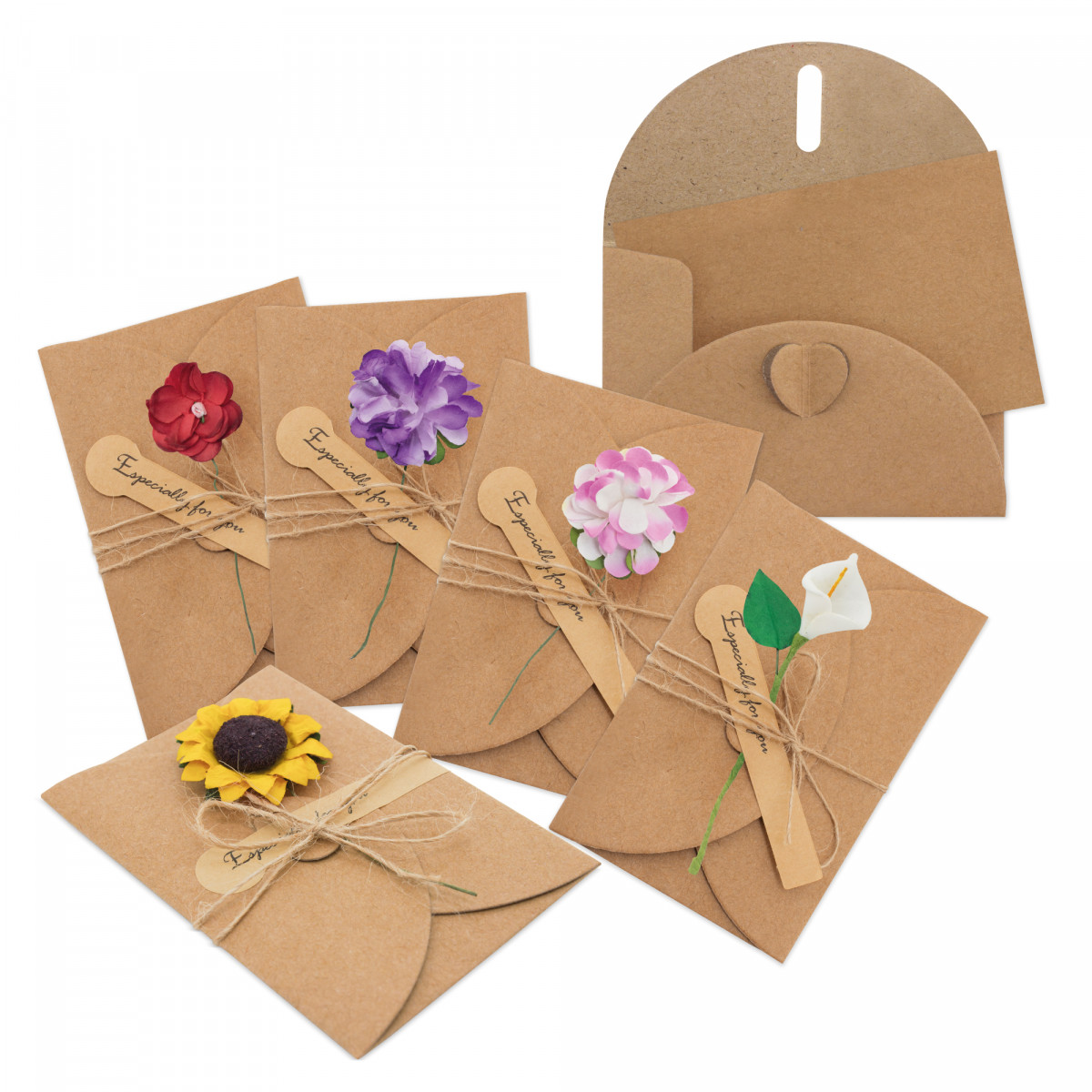 Pack de 10 tarjetas de felicitaciones de manualidades