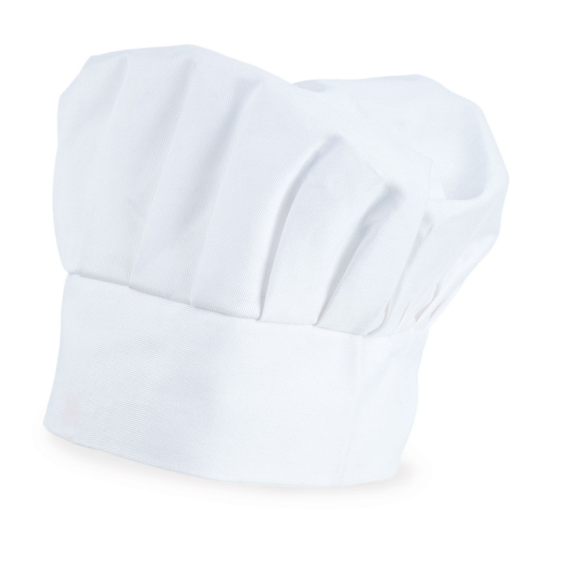 Gorro de cocinero blanco de algodón