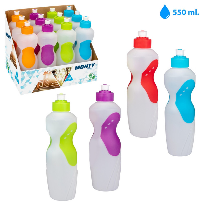 Botella para agua capacidad 550 ml con pitorro para detalles