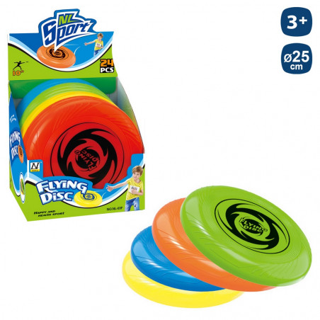Frisbee de colores 25 cm para niños detalle