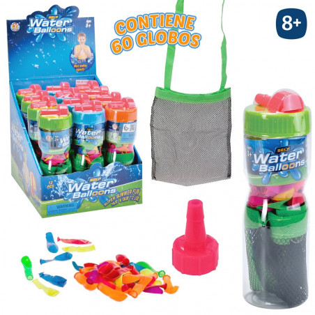 Set de globos de agua de colores con bolsa para detalles niños