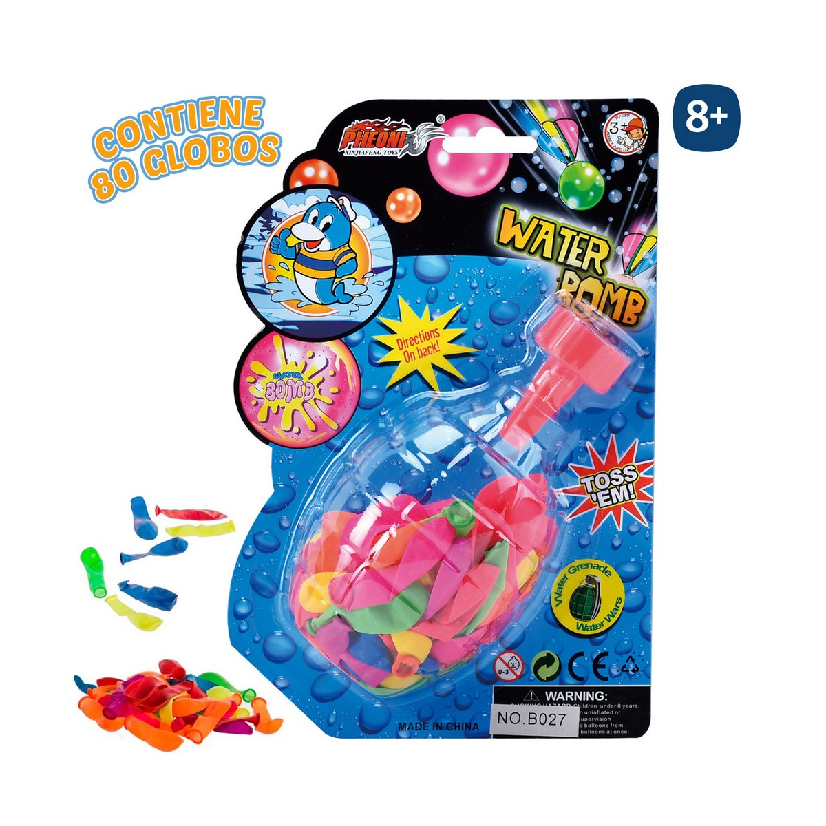 Globos de agua de colores pack de 80 uds para detalles niños