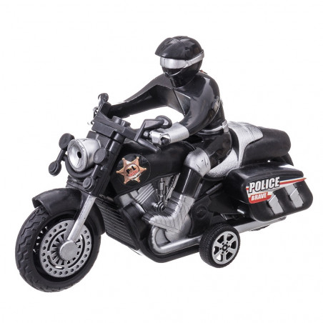 Moto de policia para niños de fricción