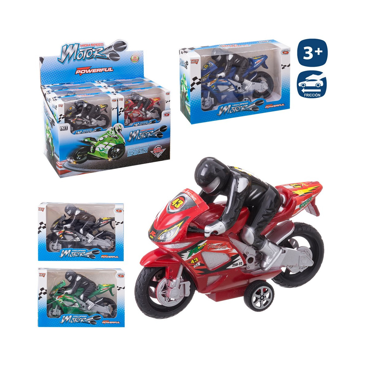 Moto de carreras para niños