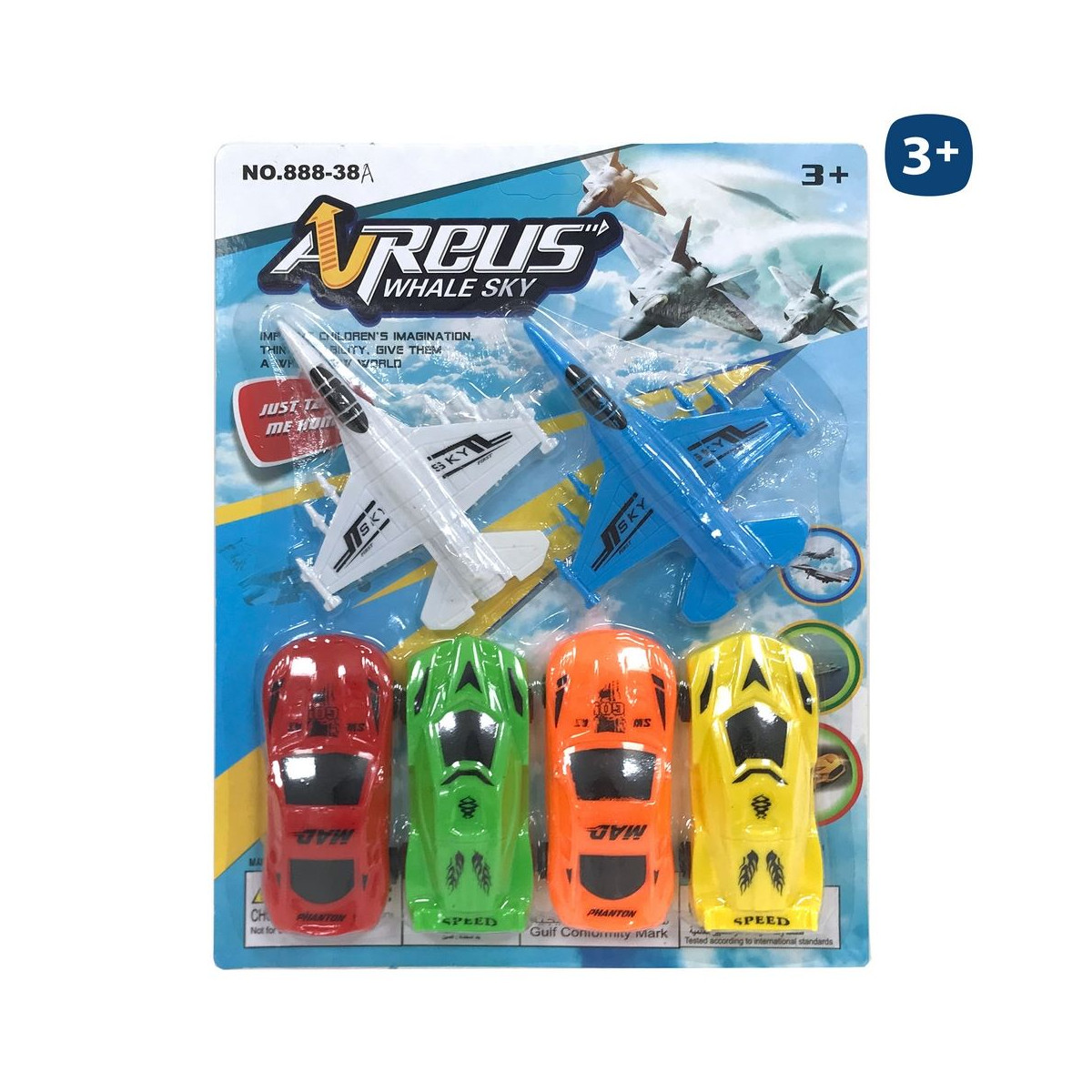 Coches de juguete con aviones de pvc