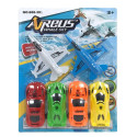 Coches de juguete con aviones de pvc