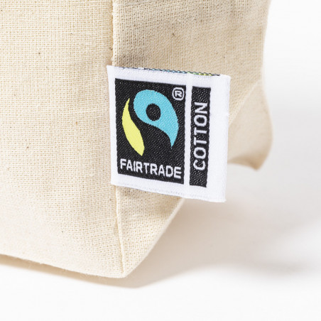 Neceser de algodón 100% con cremallera incluye certificación Fairtrade - Neceser Grafox Fairtrade