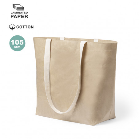 Bolsa de papel laminado resistente y asas de algodón tamaño 48x35 - Bolsa Palzim