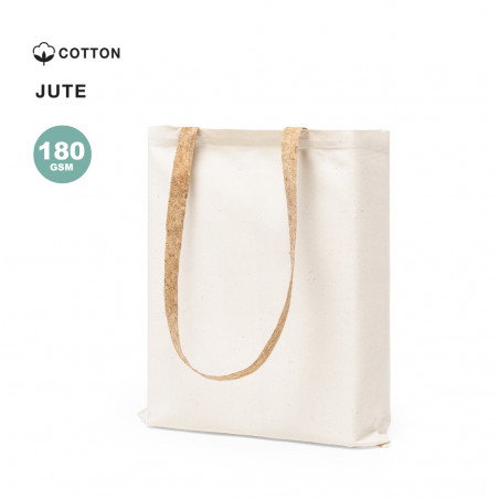 Bolsa tote de algodón con asas de corcho natural para mujer - Bolsa Yulia