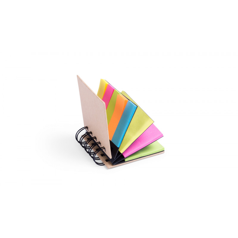 Libreta con post it adhesivos de colores