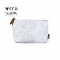 Monedero de fieltro gris con cremallera y tirador de polipiel para regalar - Portatodo Bricex