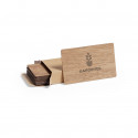 Tarjetas de madera veteada en caja kraft - Set Tarjetas Inary