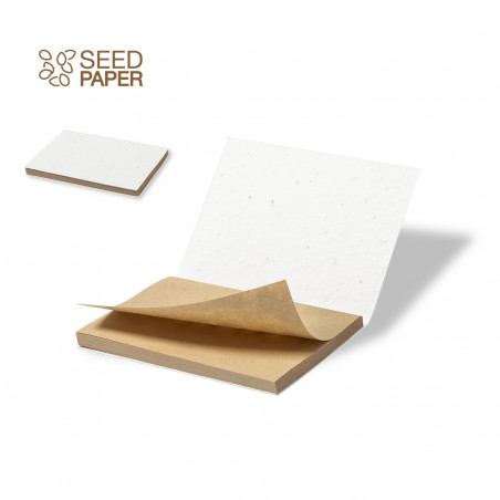 Bloc de notas mediano reciclable con cubiertas de papel semilla para plantar - Bloc Notas Semillas Zomek