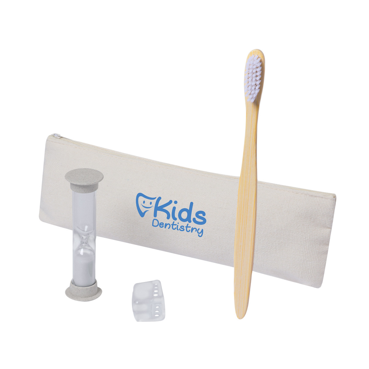 Cepillo de dientes y reloj de arena eco completo para niños - Set Lowchen