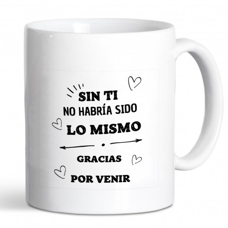 caja presentación especial taza cartón blanco