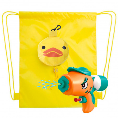 Pistola de agua en mochila con forma de pato plegable para detalles