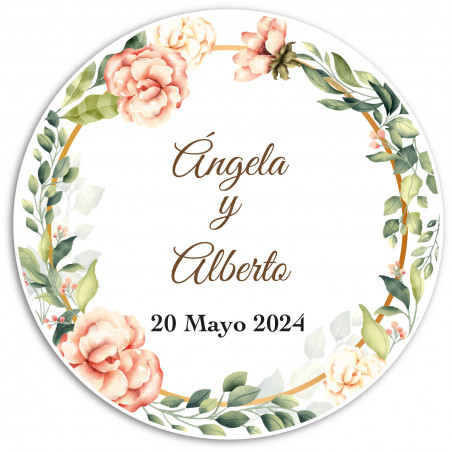 Semillas de flores silvestres en stick con adhesivo personalizado para detalles