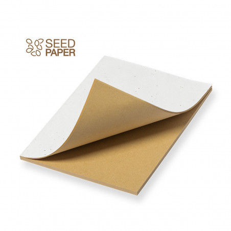 Bloc de notas reciclable A5 con cubiertas de papel semilla para plantar