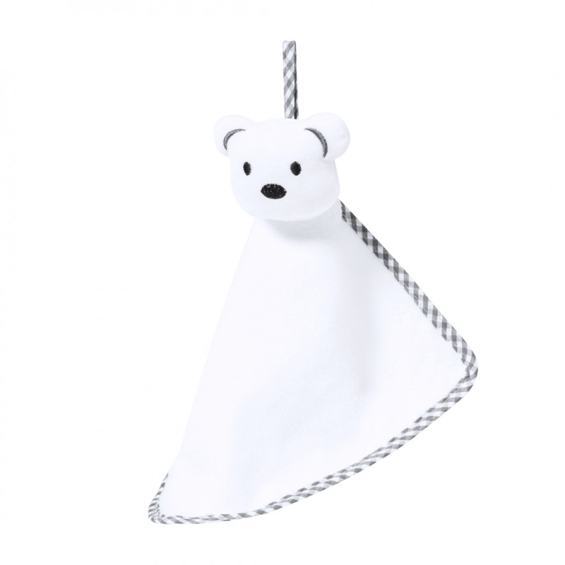 Peluche dudú para bebés en forma de osito blanco